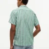 Striped Cotton-Linen Blend Camp Shirt