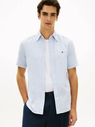 Striped Cotton-Linen Blend Shirt