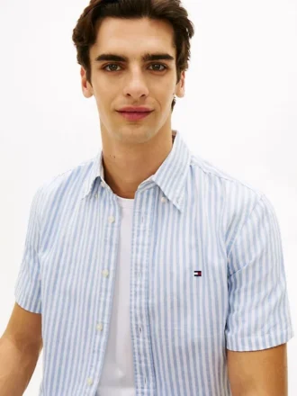 Striped Cotton-Linen Blend Shirt