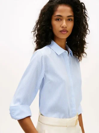 Striped Crepe Shirt