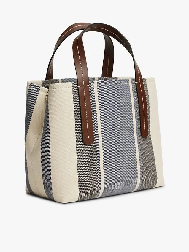 Striped Jacquard Mini Satchel Bag Striped Jacquard Mini Satchel Bag