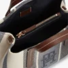 Striped Jacquard Mini Satchel Bag Striped Jacquard Mini Satchel Bag