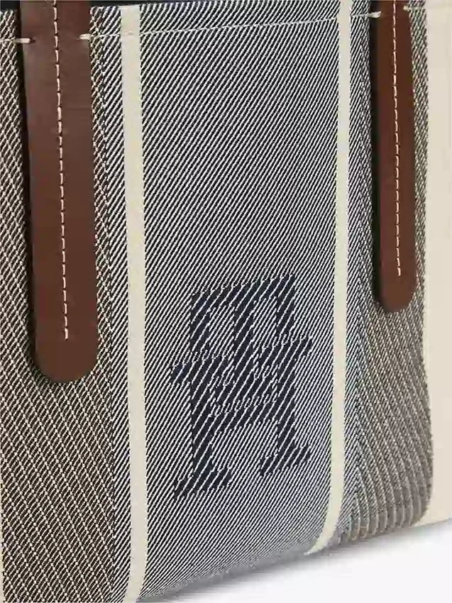 Striped Jacquard Mini Satchel Bag Striped Jacquard Mini Satchel Bag