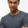 Striped Linen-Blend Pocket T-Shirt