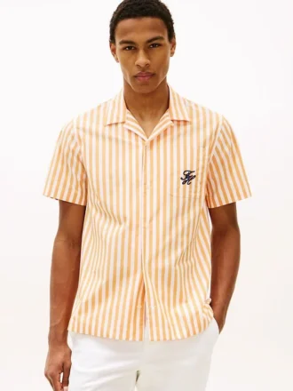 Striped Paper-Touch Camp Shirt