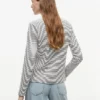 Striped Pointelle Cardigan T-Shirt
