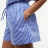 Striped Poplin Pull-On Short Striped Poplin Pull-On Short