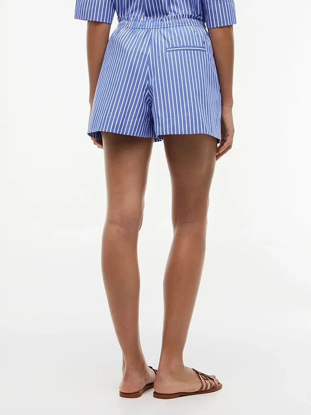 Striped Poplin Pull-On Short Striped Poplin Pull-On Short