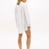 Striped Poplin Sleep Dress