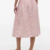 Striped Shirred Poplin Midi Skirt Striped Shirred Poplin Midi Skirt