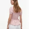 Striped Shirred Poplin Top
