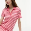 Striped Stretch Pique Polo Dress