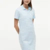 Striped Stretch Pique Polo Dress