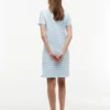 Striped Stretch Pique Polo Dress