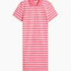 Striped Stretch Pique Polo Dress