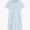 Striped Stretch Pique Polo Dress