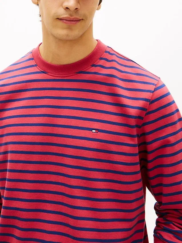 Striped Terry Crewneck Sweatshirt Striped Terry Crewneck Sweatshirt