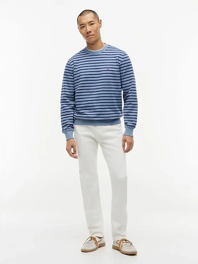 Striped Terry Crewneck Sweatshirt Striped Terry Crewneck Sweatshirt