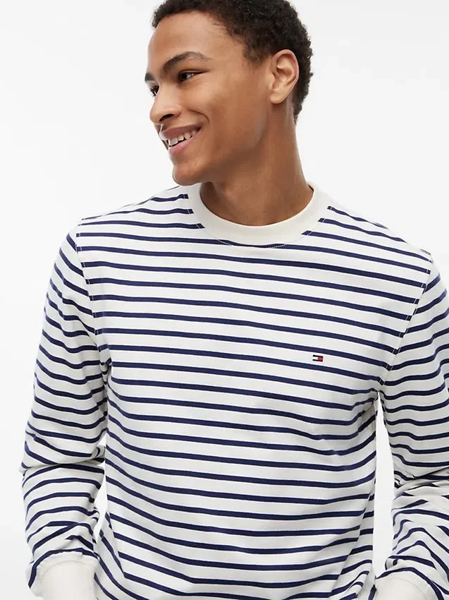 Striped Terry Crewneck Sweatshirt Striped Terry Crewneck Sweatshirt