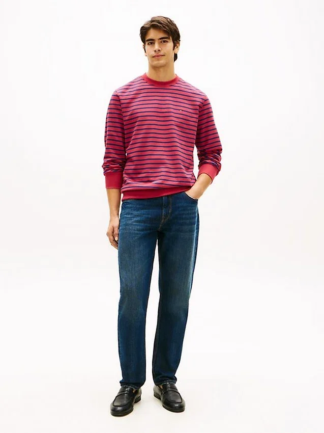 Striped Terry Crewneck Sweatshirt Striped Terry Crewneck Sweatshirt