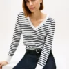 Striped V-Neck Sweater