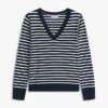 Striped V-Neck Sweater