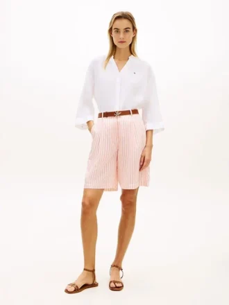 Striped Voile Bermuda Short