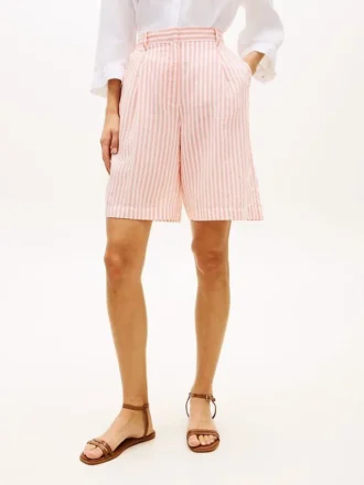 Striped Voile Bermuda Short