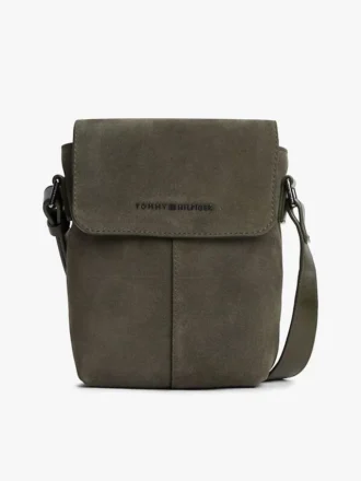 Suede Flap Crossbody Bag