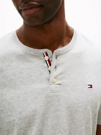 Sueded Jersey Henley Sleep Shirt