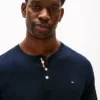 Sueded Jersey Henley Sleep Shirt