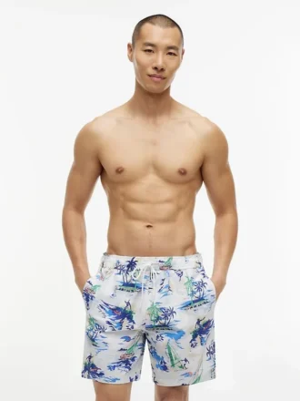 Surf Print 7″ Swim Trunk