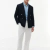 Textured Cotton-Wool Blend Blazer
