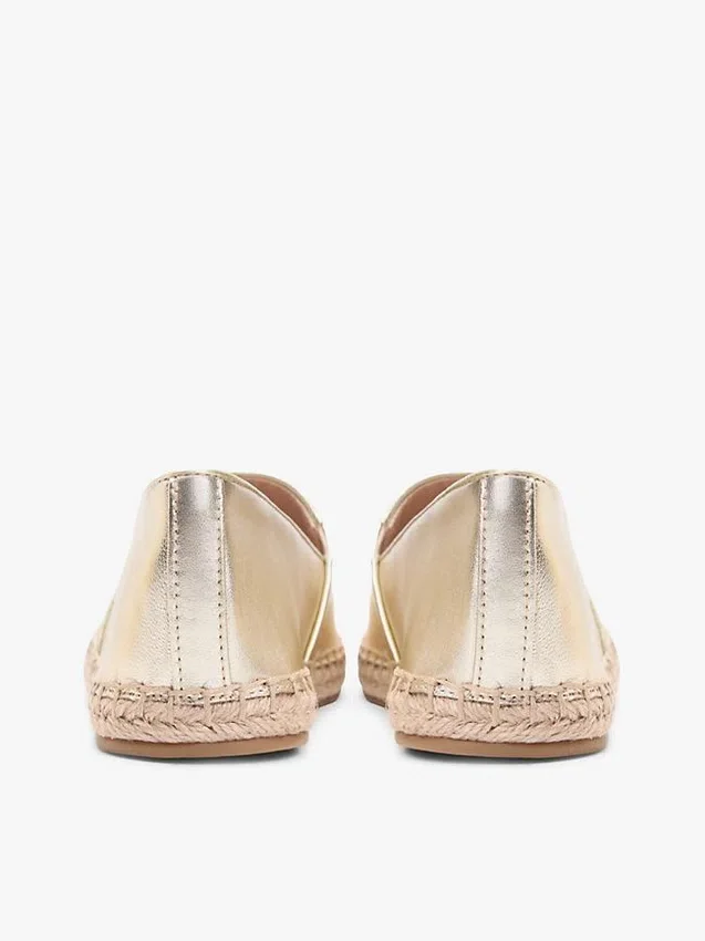 TH Monogram Metallic Leather Espadrille TH Monogram Metallic Leather Espadrille