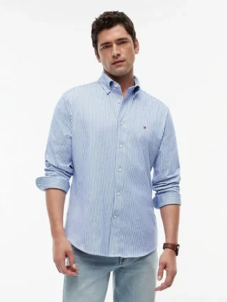 TH Performance Striped Oxford Shirt