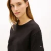 Tie-Front Slub Cotton Midi T-Shirt Dress