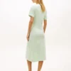Tie-Front Slub Cotton Midi T-Shirt Dress Tie-Front Slub Cotton Midi T-Shirt Dress