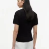 Tie-Front Slub Cotton T-Shirt