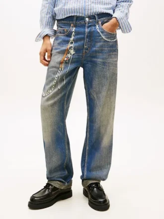 Tommy Jeans Chain-Print Relaxed Jean