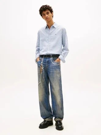 Tommy Jeans Chain-Print Relaxed Jean