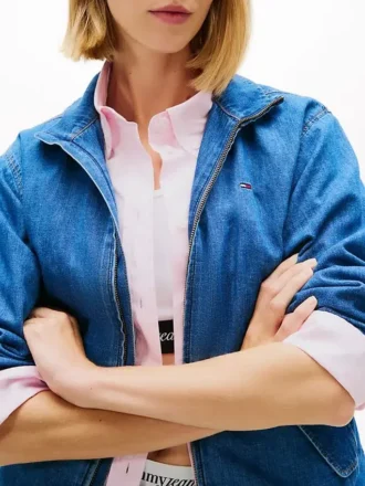 Tommy Jeans Chambray Zip Jacket