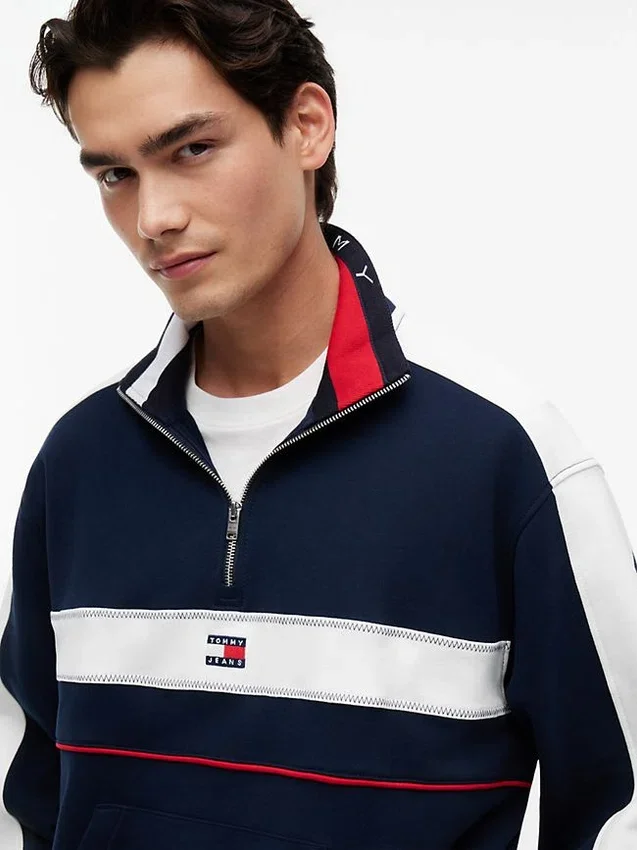 Tommy Jeans Colorblock Quarter-Zip Tommy Jeans Colorblock Quarter-Zip
