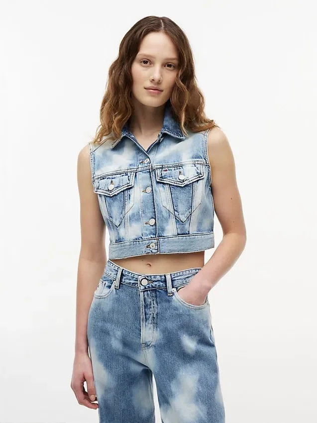 Tommy Jeans Cropped Denim Vest Tommy Jeans Cropped Denim Vest