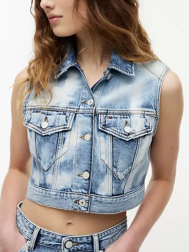Tommy Jeans Cropped Denim Vest Tommy Jeans Cropped Denim Vest