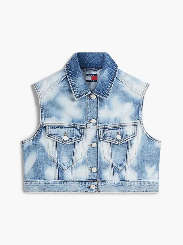 Tommy Jeans Cropped Denim Vest Tommy Jeans Cropped Denim Vest