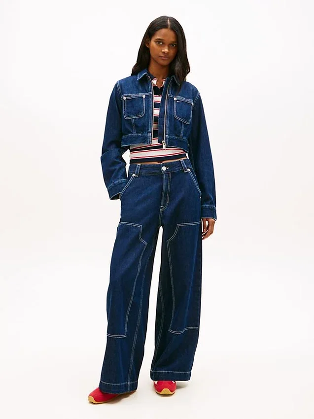 Tommy Jeans Cropped Denim Zip Jacket Tommy Jeans Cropped Denim Zip Jacket
