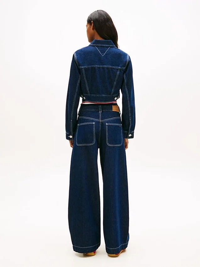 Tommy Jeans Cropped Denim Zip Jacket Tommy Jeans Cropped Denim Zip Jacket