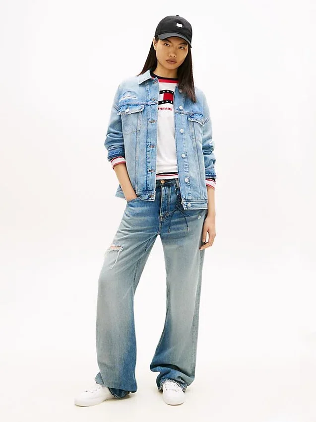 Tommy Jeans Distressed Denim Jacket Tommy Jeans Distressed Denim Jacket