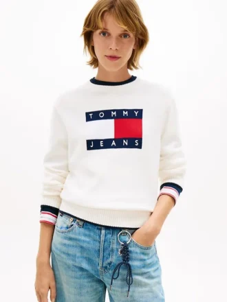 Tommy Jeans Flag Logo Tipped Sweater