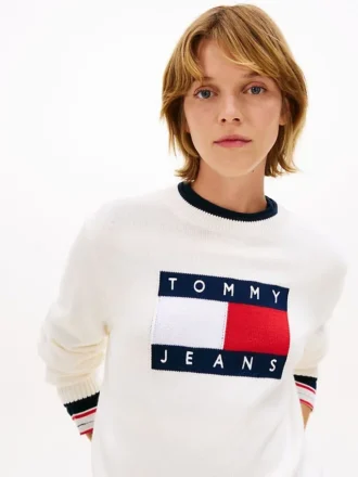 Tommy Jeans Flag Logo Tipped Sweater